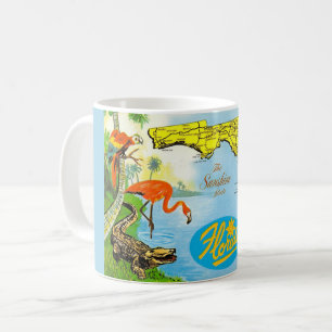 Florida illustrierte Postkarten-Tasse Kaffeetasse