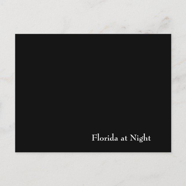 Florida in der Nacht Postkarte (Vorderseite)