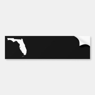 Florida in Weiß und Schwarz Autoaufkleber