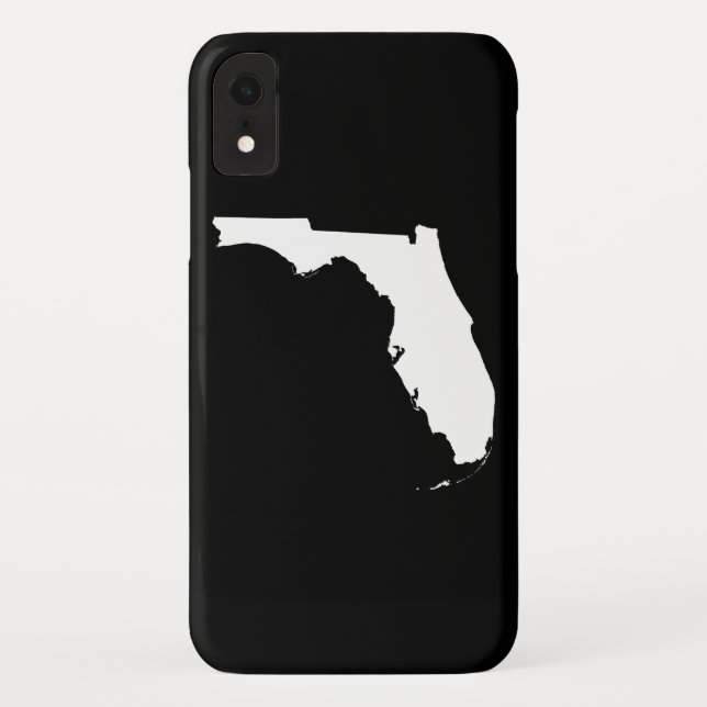 Florida in Weiß und Schwarz Case-Mate iPhone Hülle (Rückseite)