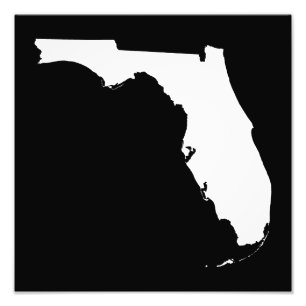 Florida in Weiß und Schwarz Fotodruck