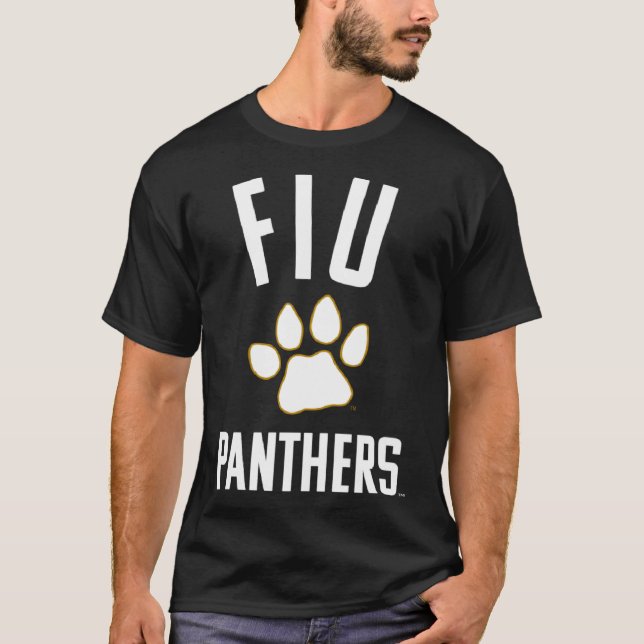 Florida International FIU Panels Große Einfarben T-Shirt (Vorderseite)