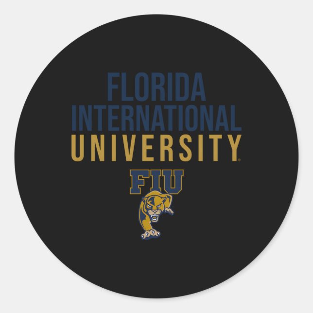Florida International Fiu Panthers gestapelt Runder Aufkleber (Vorderseite)