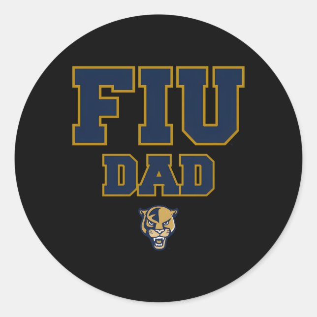 Florida International Fiu Panthers Vater Runder Aufkleber (Vorderseite)
