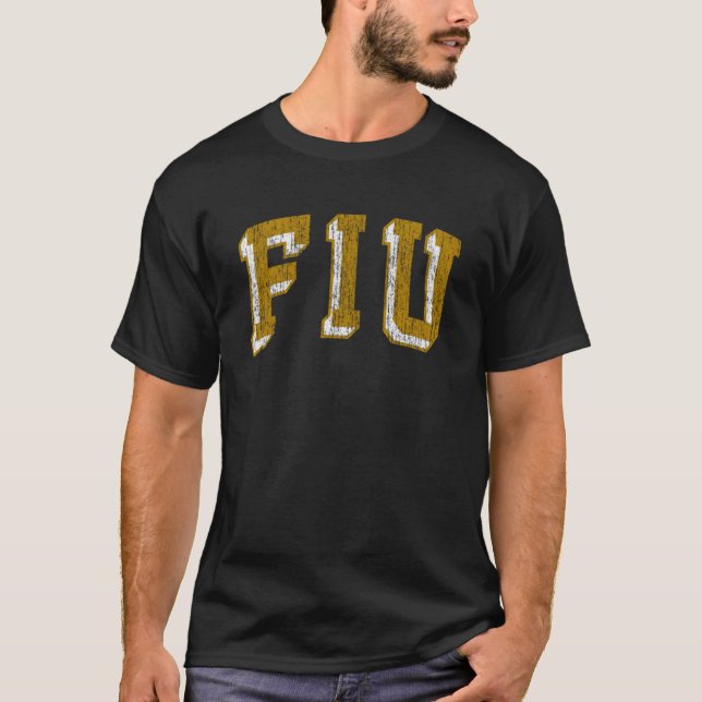 Florida International Golden Panthers Retro Arch T-Shirt (Vorderseite)