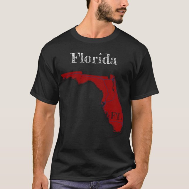 Florida Interstates [Berry Red Design] T-Shirt (Vorderseite)
