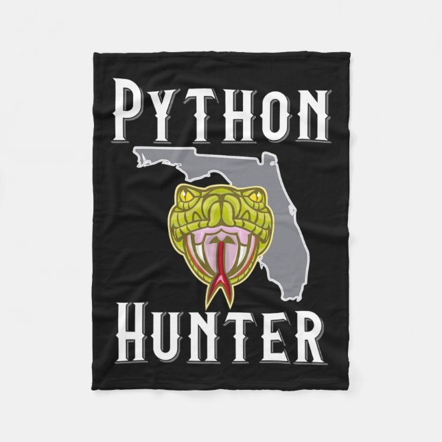 Florida Invasive Pythons Jagen  Fleecedecke (Vorderseite)