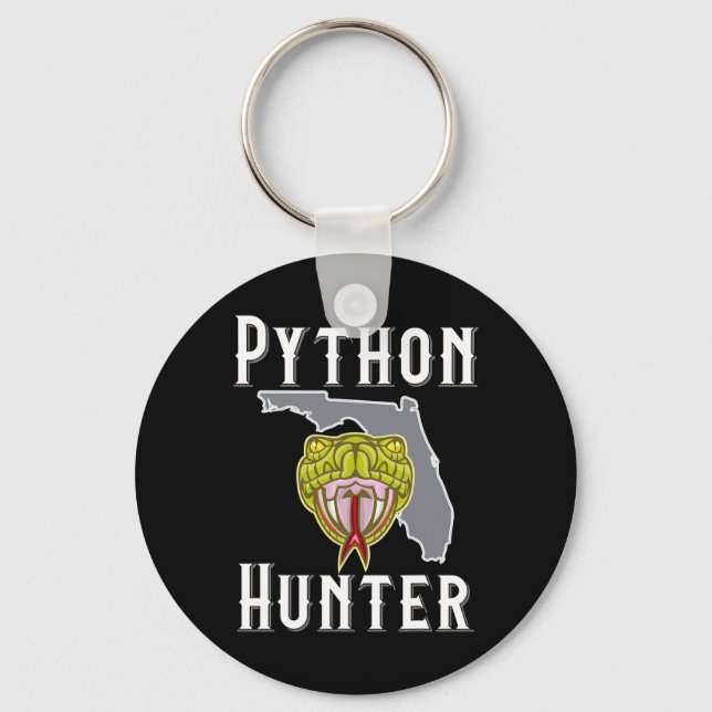 Florida Invasive Pythons Jagen Schlüsselanhänger (Vorderseite)