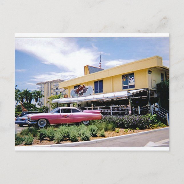 Florida ist in Rosa Postkarte (Vorderseite)
