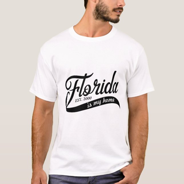 Florida ist mein Zuhause Typerface T - Shirt (Vorderseite)