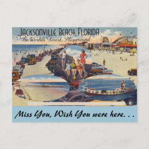 Florida, Jacksonville, Beach Scenes Postkarte