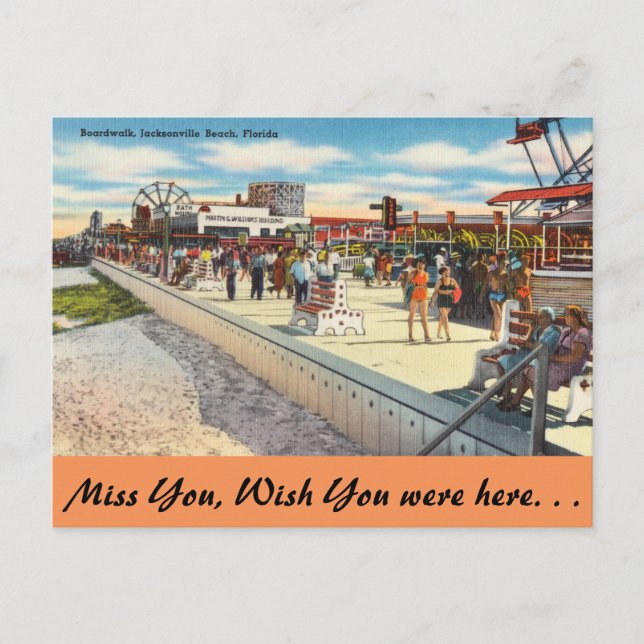 Florida, Jacksonville, Boardwalk Postkarte (Vorderseite)