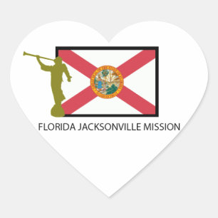 FLORIDA JACKSONVILLE MISSION LDS CTR Herz-Aufkleber