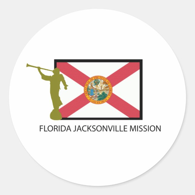 FLORIDA JACKSONVILLE MISSION LDS CTR RUNDER AUFKLEBER (Vorderseite)