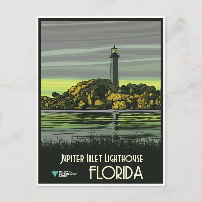 Florida, Jupiter Inlet Leuchtturm, Postkarte (Vorderseite)
