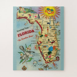 Florida Karte 16x20 BIG Stück Puzzle