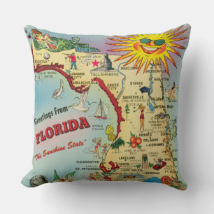 Florida-Karte auf individuellem Kissen