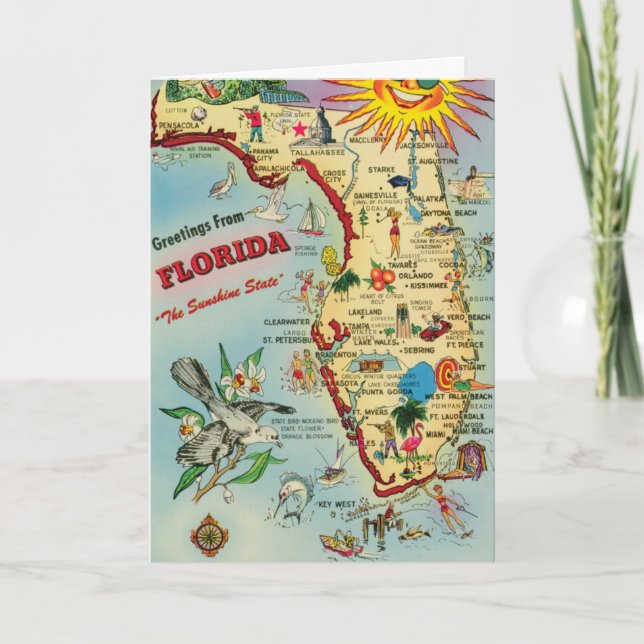 Florida Karte - Vatertag (Vorderseite)