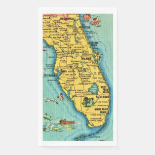Florida-Karten-Gasttücher Serviette