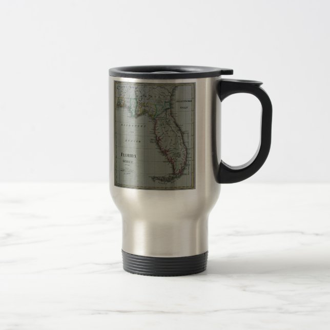 Florida-Karten-Reise-Tasse 1823 Reisebecher (Rechts)
