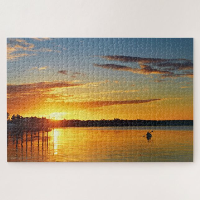 Florida Kayaker bei Sunset Puzzle (Horizontal)