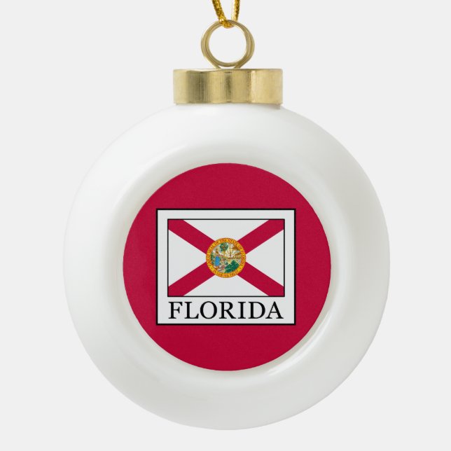 Florida Keramik Kugel-Ornament (Vorderseite)