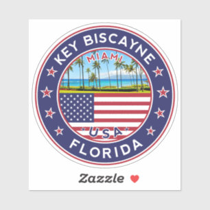 Florida, Key Biscayne Aufkleber