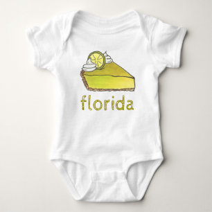 Florida Key Limon Pie Slice Dessert Feinschmecker  Baby Strampler