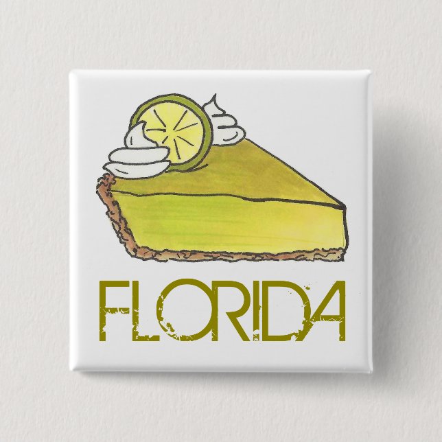 Florida Key Limon Pie Slice Dessert Feinschmecker  Button (Vorderseite)