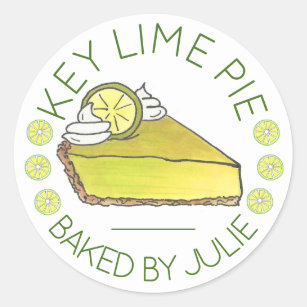 Florida Key Limone Kuchen Slice gebacken von hausg Runder Aufkleber