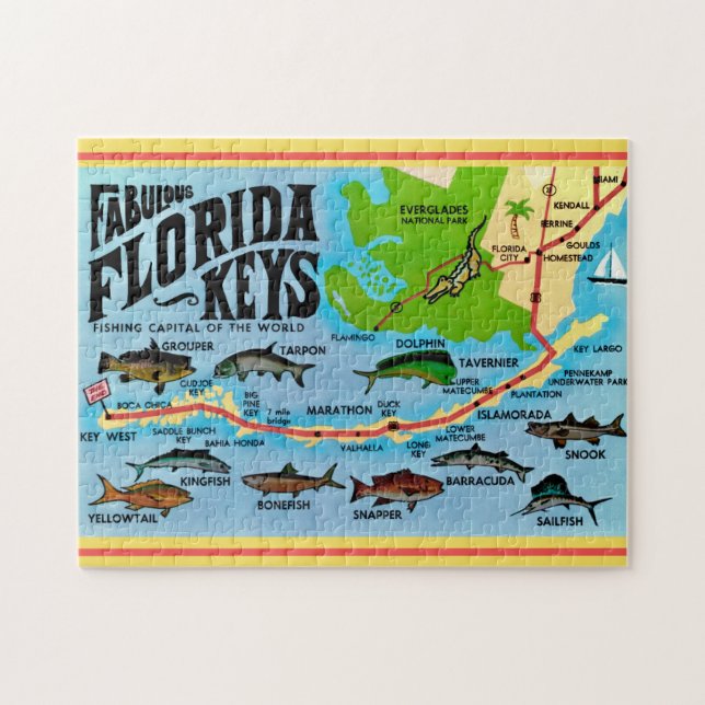 Florida Keys 11x14 Fisch Puzzle (Horizontal)