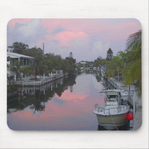 Florida Keys Canal Sunset Mousepad