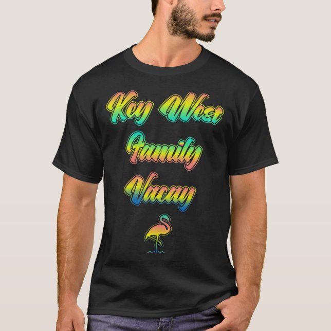 Florida Keys Family Vacation  Sunset Flamingo of K T-Shirt (Vorderseite)