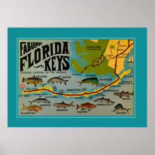Florida Keys Fische Poster