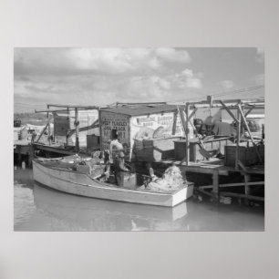 Florida Keys Fishing, 1938 Poster