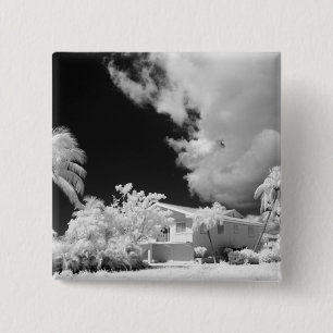 Florida Keys House und seine Palmen, USA. Button