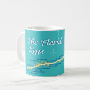 Florida Keys Karte mit Inselnamen Kaffeetasse