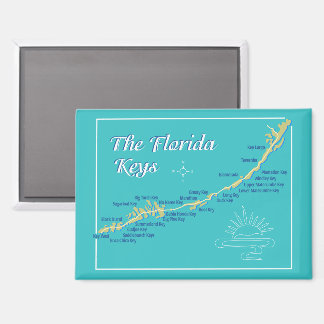 Florida Keys Karte mit Inselnamen Magnet