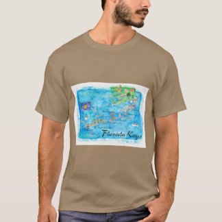 Florida Keys Key West Marathon Key Largo Illustrat T-Shirt