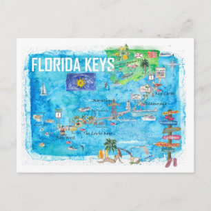 Florida Keys Key West Marathon Key Largo Postkarte
