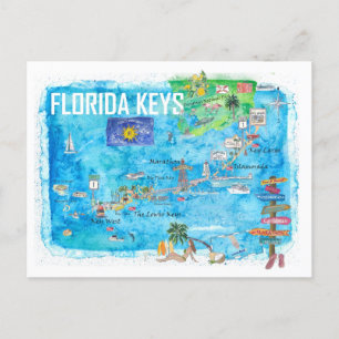 Florida Keys Key West Marathon Key Postkarte