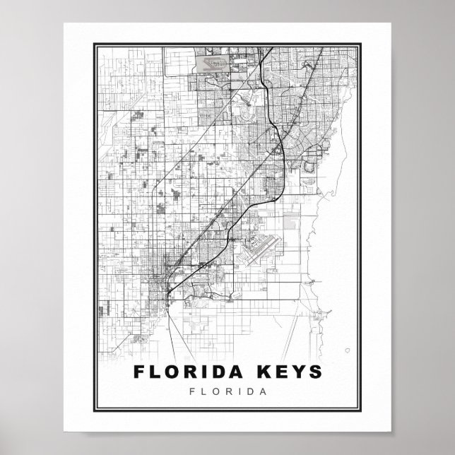 Florida Keys Map Poster (Vorne)