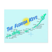 Florida Keys Map Retro-Abbildung