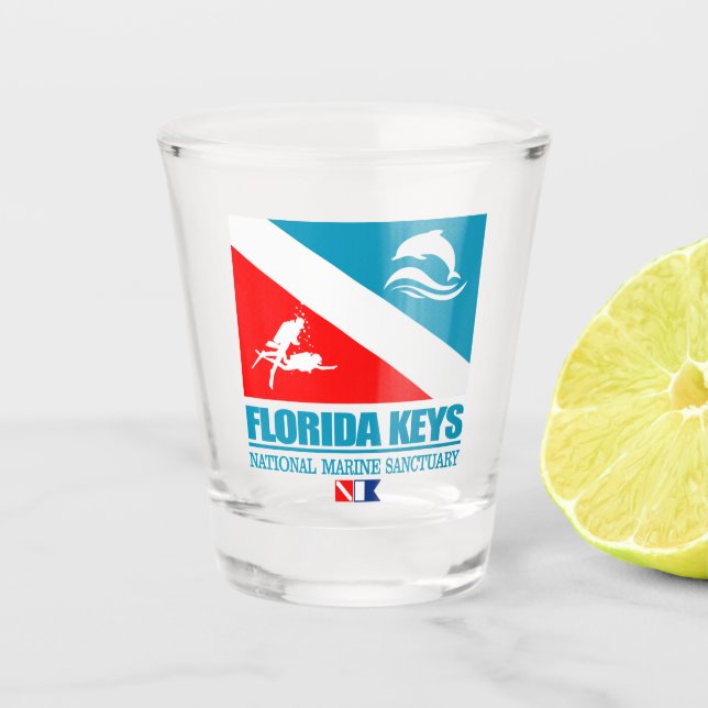 Florida Keys NMS (sq) Schnapsglas (Vorderseite)