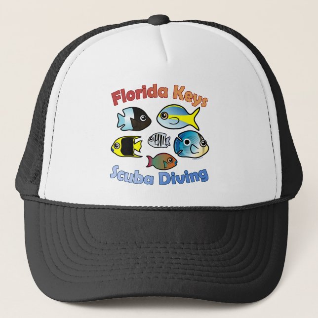 Florida Keys Scuba Diving Truckerkappe (Vorderseite)