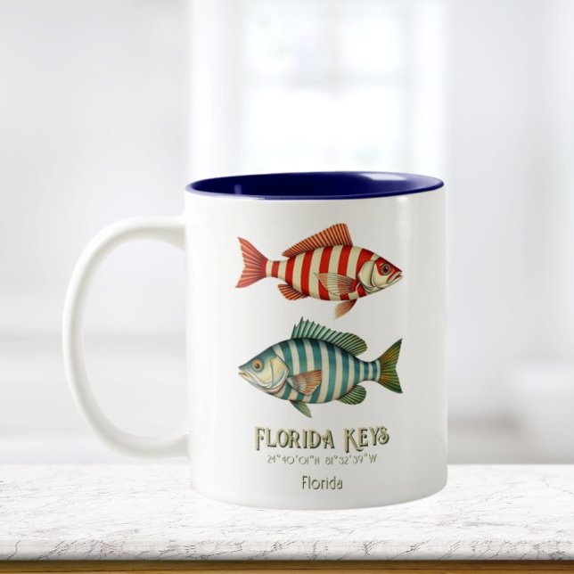 Florida Keys Souvenir Nautisches Fisch Tasse (Von Creator hochgeladen)