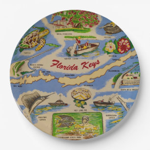 Florida Keys Spaß Papierplatten Pappteller