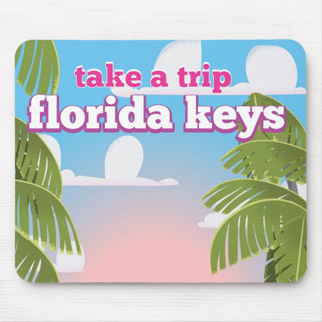 Florida Keys Travel Poster Mousepad (Vorne)