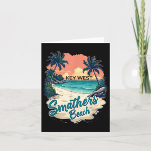 Florida Keys Vintage Key West Smathers Beach Karte