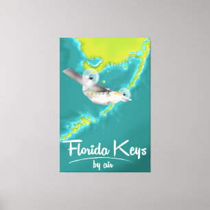 Florida Keys Vintage-Reiseposter Leinwanddruck